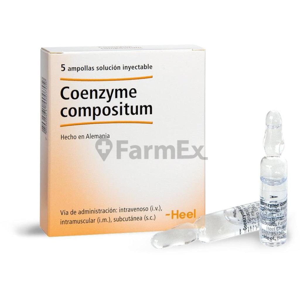 Coenzyme Compositum Solución Inyectable x 5 ampollas Farmex-Fonasa-Persistente